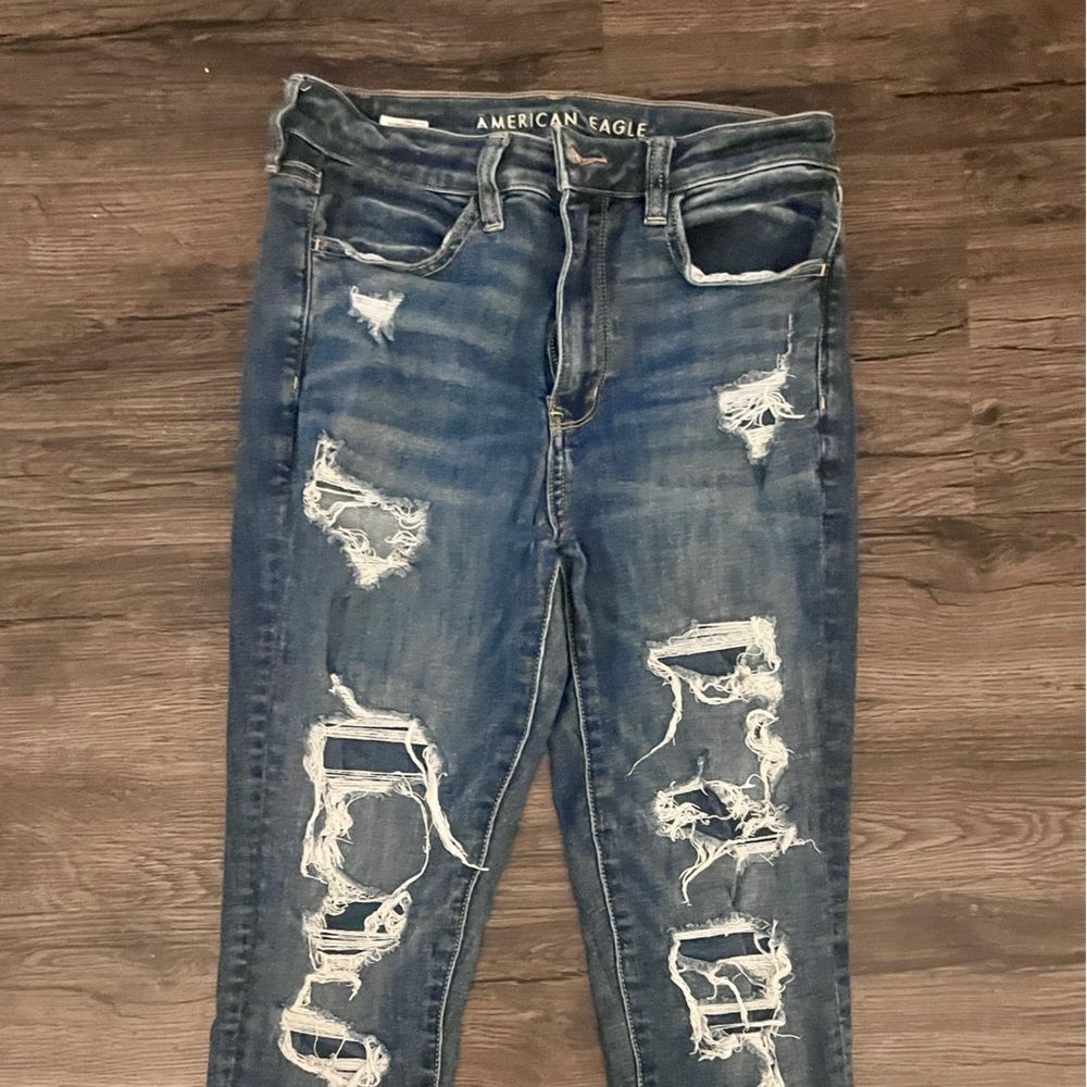 American Eagle Outfitters Women's Dark Blue Skinny Jeans